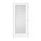 Codel Doors 36" x 80" x 1-3/8" Primed 1-Panel with White Lami Glass Interior Shaker 7-1/4" LH Prehung Door 3068pri8401GLLH15714 - alternate 1